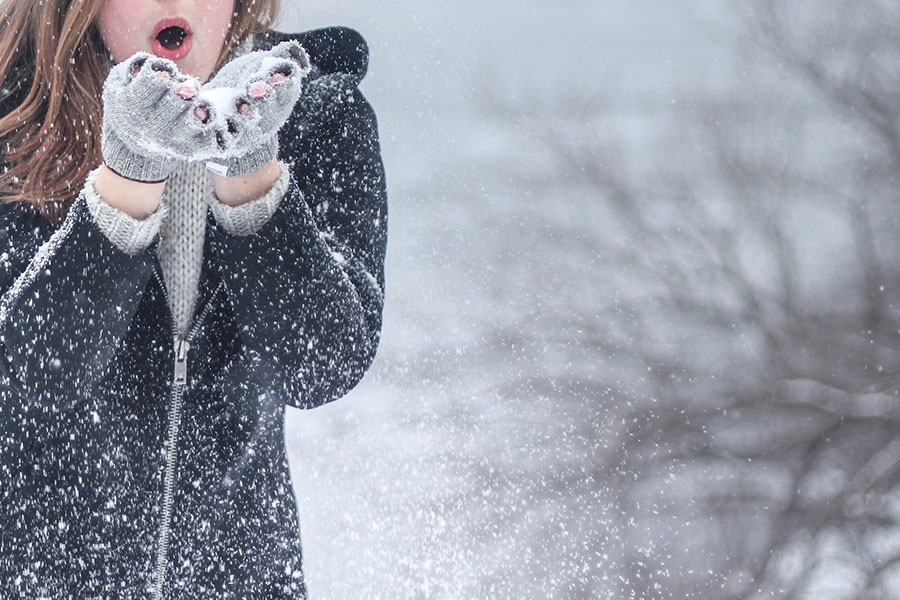 woman in snow